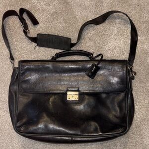 Coach vintage Black Leather Briefcase